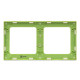 Фотография Стокгольм Рамка 2-местная белая с линией цвета зеленый EKF PROxima, артикул EXM-G-303-20