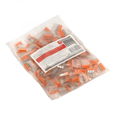 Фотография Строительно-монтажная клемма СМК 2273-243 (с пастой) 3 отверстия 0,5-2.5мм2 (100шт.) EKF PROxima, артикул plc-smk-2273-243