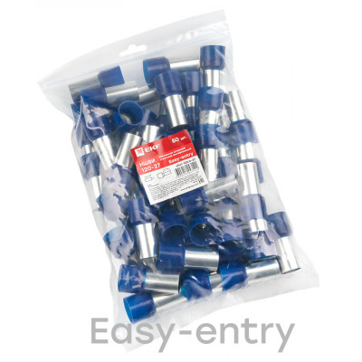 Фотография Наконечник штыревой втулочный  НШвИ 120-27 (50шт.) EKF, артикул nhvi-120.0-27