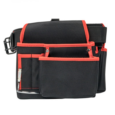 Фотография Сумка-пояс двухсекционная усиленная с двухшпеньковым ремнем С-12 EKF Master, артикул c-12