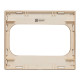 Фотография Стокгольм Рамка для розетки 2-местная белая с  линией цвета шампань  EKF PROxima, артикул EYM-G-305-20