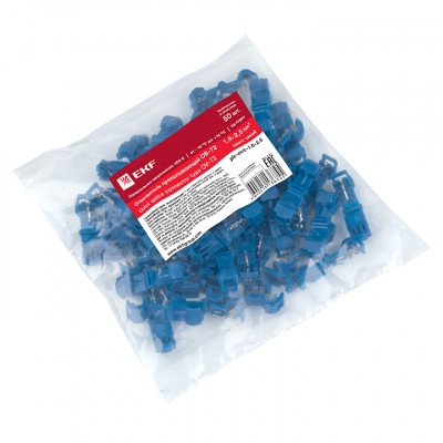 Фотография Ответвитель прокалывающий  ОВ-Т 2 1.5-2.5 мм2 синий (50 шт) EKF PROxima, артикул plc-ovt-1.5-2.5
