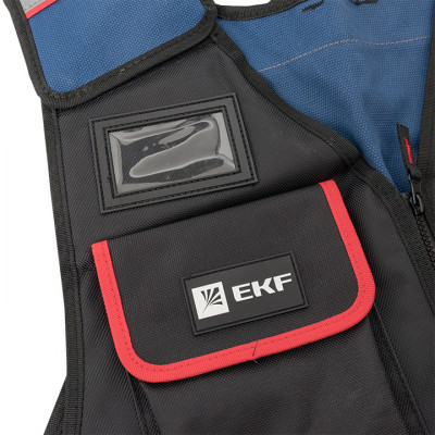 Фотография Универсальный регулируемый жилет монтажника С-22 EKF Master, артикул C-22