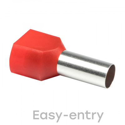 Фотография Наконечник штыревой втулочный изолированный НШвИ(2) 10,0-14 (50шт.) EKF PROxima, артикул nhvi2-10,0-14