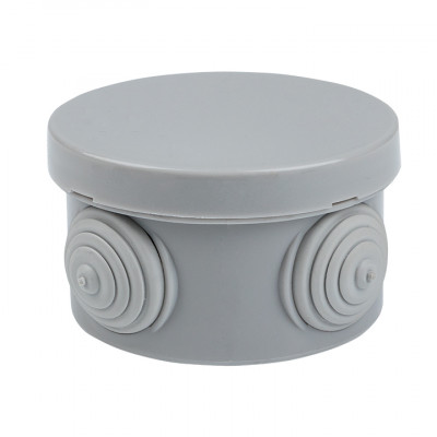 Фотография Коробка распаячная КМР-040-039 с крышкой наружная (85х40) 4 мембранных ввода IP54 розничный стикер EKF PROxima, артикул plc-kmr-040-039-r