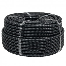 Труба гофрированная негорючая безгалогеновая FRHF с протяжкой d20 мм (100 м) черная EKF-Plast