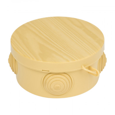 Фотография Коробка распаячная КМР-040-039 с крышкой (85х40) 4 мембранных ввода светлое дерево IP54 EKF PROxima, артикул plc-kmr-040-039-s