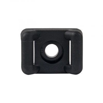 Фотография Площадка под хомуты (22x16) с монтажным отверстием М4 чёрная (100шт.) EKF PROxima, артикул pmo-22-16-b