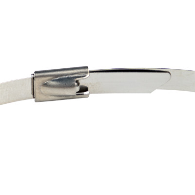 Фотография Хомут AISI 304 из нержавеющей стали, 4.6x260 (100 шт.) FlexLock PROxima, артикул plc-fl-tss-304-4.6x260