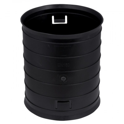 Фотография Муфта быстросъемная для двустенных труб d160 мм черная EKF-Plast, артикул CQR160