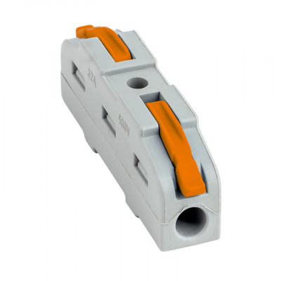 Фотография Строительно-монтажная клемма СМК 222-421 проходная 1 полюс 0,08-4мм2 (25шт.) EKF PROxima, артикул plc-smk-421