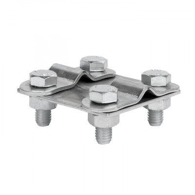 Фотография Зажим контрольный прут-прут (пластина 57х57мм) HZ EKF PROxima, артикул lp-55611