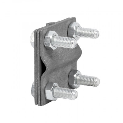 Фотография Зажим крестовидный прут-прут (3 пластины 57x57мм) HZ EKF PROxima, артикул lp-55758