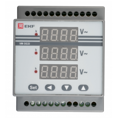 Фотография Амперметр AD-G33 цифровой на DIN трехфазный EKF PROxima, артикул ad-g33