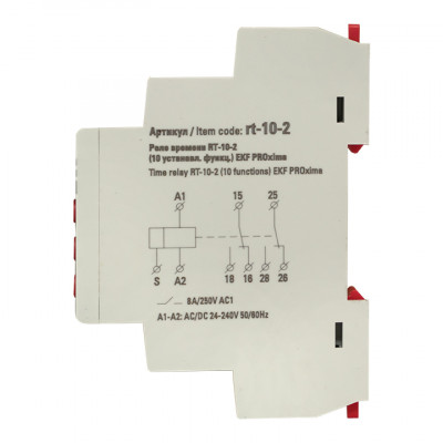 Фотография Реле времени (10 устанавл. функц.) RT-10-2 EKF PROxima, артикул rt-10-2