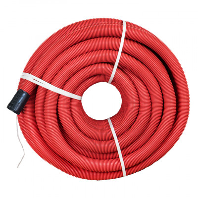 Фотография Труба гофрированная двустенная ПНД/ПНД гибкая с протяжкой d160 мм (50 м) красная EKF-Plast, артикул tg2st-160-50m