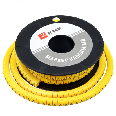 Фотография Маркер кабельный 4,0 мм2 A (500 шт.) (ЕС-2) EKF PROxima, артикул plc-KM-4-A