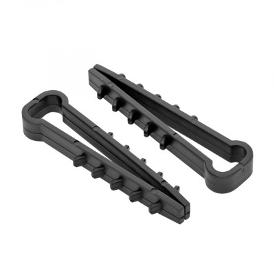 Фотография Дюбель-хомут для плоского кабеля (5-8мм) черный (100шт.) EKF PROxima, артикул plc-nccf-5x8b