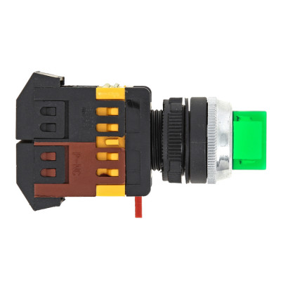 Фотография Переключатель ANC-22 3P зеленый с подсветкой 380В NO+NC EKF PROxima, артикул psw-ans-3p-g-380