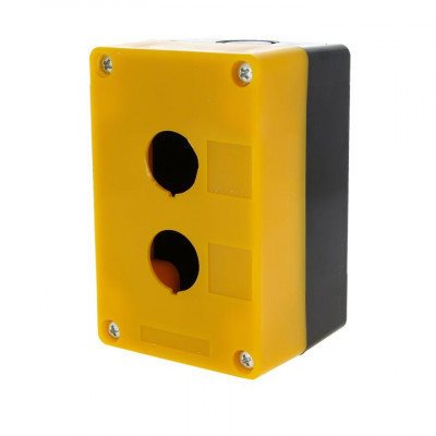 Фотография Корпус КП102 пластиковый 2 кнопки желтый EKF PROxima, артикул cpb-102-o