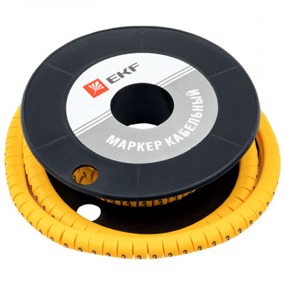 Фотография Маркер кабельный 6,0 мм2 3 (350 шт.) (ЕС-3) EKF PROxima, артикул plc-KM-6-3