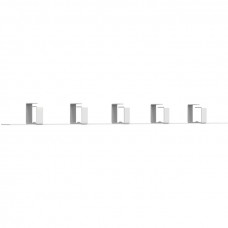 Кабельный органайзер 1U, 5 колец серия EKF PROxima