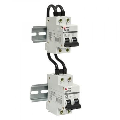 Фотография Перемычка 2P модульная межуровневая (125 мм) EKF PROxima, артикул jbl-2-125