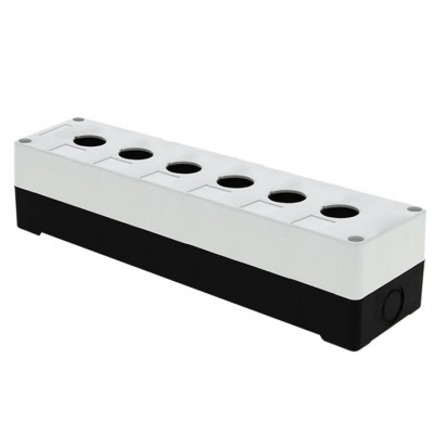 Фотография Корпус КП106 пластиковый 6 кнопок белый EKF PROxima, артикул cpb-106-w