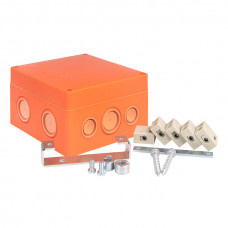Коробка распаячная огнестойкая (126х126х74) 5 кк/1,5-10мм²/12 мв IP66 EKF PROxima
