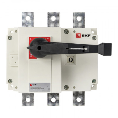 Фотография Рубильник-выключатель 400A 3P c рукояткой управления для прямой установки PowerSwitch EKF PROxima, артикул psds-400-3