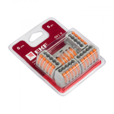 Фотография Клемма СМК 222-415 блистер (5шт), артикул plc-smk-415b