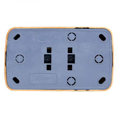 Фотография Розетка 2-местная ОП Минск 10А без заземления светлое дерево EKF, артикул EGR10-102-30