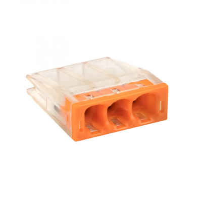 Фотография Строительно-монтажная клемма СМК 2273-243 (с пастой) 3 отверстия 0,5-2.5 мм2 блистер (5шт.) EKF PROxima, артикул plc-smk-2273-243b