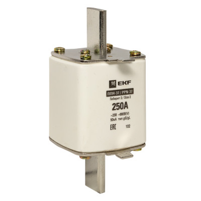 Фотография Плавкая вставка ППН-37 400/250А габарит 2 EKF PROxima, артикул fus-37/400/250