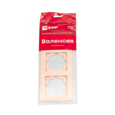 Фотография Валенсия рамка 3-местная кремовая EKF PROxima, артикул EWM-G-303-20