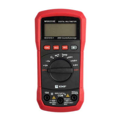 Фотография Мультиметр цифровой MS8233E EKF Expert, артикул In-180701-pm8233E