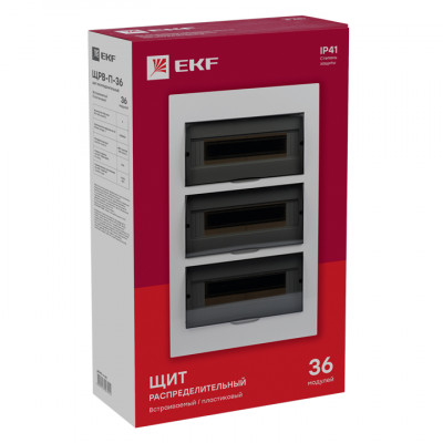 Фотография Щит распред. встраиваемый ЩРВ-П-36 IP41 EKF PROxima, артикул pb40-v-36