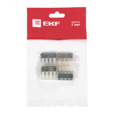 Фотография Строительно-монтажная клемма СМК 773-108 8 отверстий 1,0-2,5мм2 (4шт.) EKF PROxima, артикул plc-smk-108r