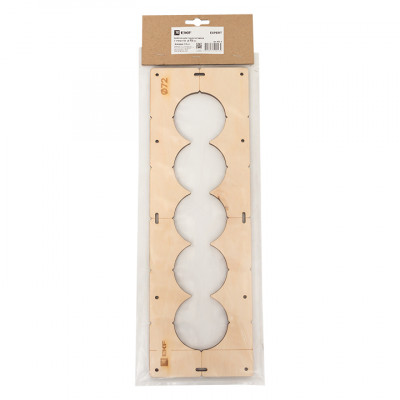 Фотография Шаблон для подрозетников c 5 отв. диам. 72 мм EKF Expert, артикул sh-d72-5