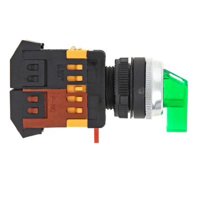 Фотография Переключатель ANLC-22 2P зеленый с подсветкой 380В NO+NC EKF PROxima, артикул psw-anlc-2p-g-380