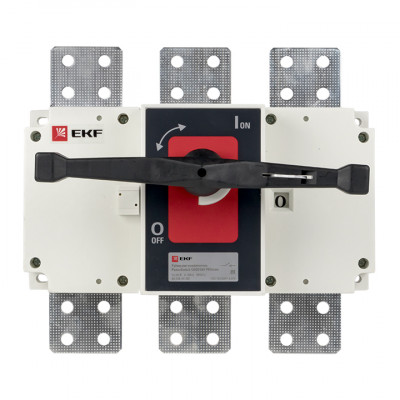 Фотография Рубильник-выключатель 1250A 3P c рукояткой управления для прямой установки PowerSwitch EKF PROxima, артикул psds-1250-3
