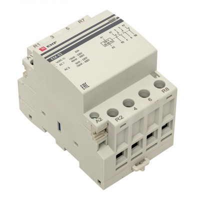 Фотография Контактор модульный КМ 63А 2NО+2NC (3 мод.) EKF PROxima, артикул km-3-63-22