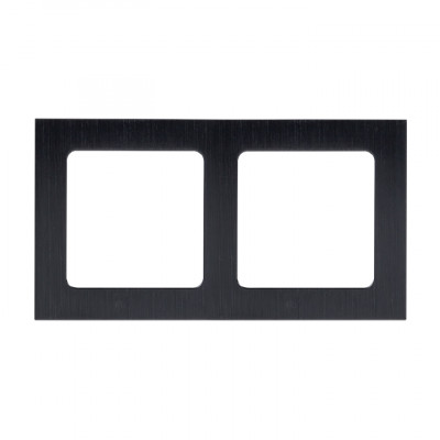 Фотография Стокгольм Рамка 2-местная металлическая черная  EKF PROxima, артикул EZM-G-303-10