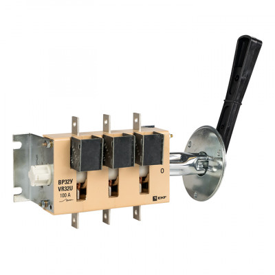 Фотография Выключатель-разъединитель ВР32У-31В31250 100А 1 направ. с д/г камерами съемная левая/правая рукоятка MAXima EKF PROxima, артикул uvr32-31b31250