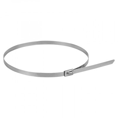 Фотография Хомут AISI 304 из нержавеющей стали, 7.9x360 (10 шт.) FlexLock PROxima, артикул plc-fl-tss-304-7.9x360-r