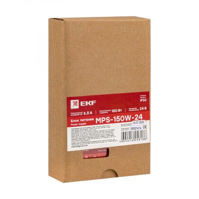 Фотография Блок питания 24В MPS-150W-24 EKF Proxima, артикул mps-150w-24