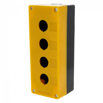Фотография Корпус КП104 пластиковый 4 кнопки желтый EKF PROxima, артикул cpb-104-o