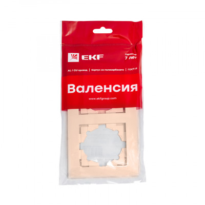 Фотография Валенсия рамка 2-местная кремовая EKF PROxima, артикул EWM-G-302-20