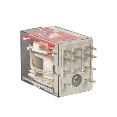 Фотография Реле промежуточное с кнопкой и мех. Индикацией RPAt 22/3 10A 230В AC EKF AVERES, артикул rpat-22-3-230AC