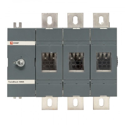 Фотография Рубильник 1000A 3P без рукоятки управления TwinBlock EKF PROxima, артикул tb-s-1000-3p